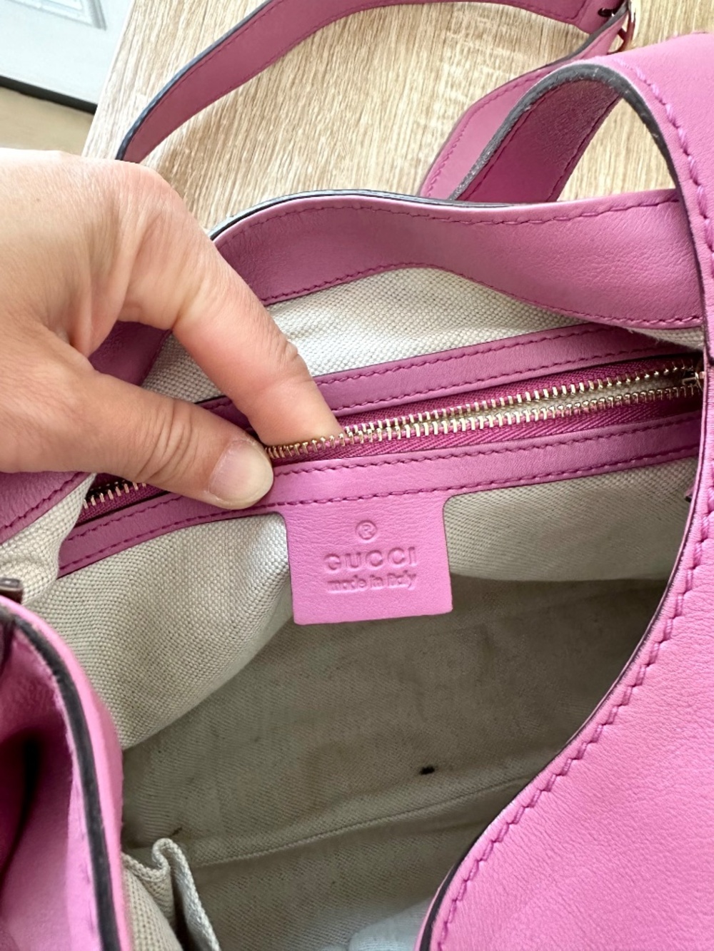 GUCCI Jackie Medium Hobo Bag - Wild Rose Leather - Pristine - Picture 9 of 14